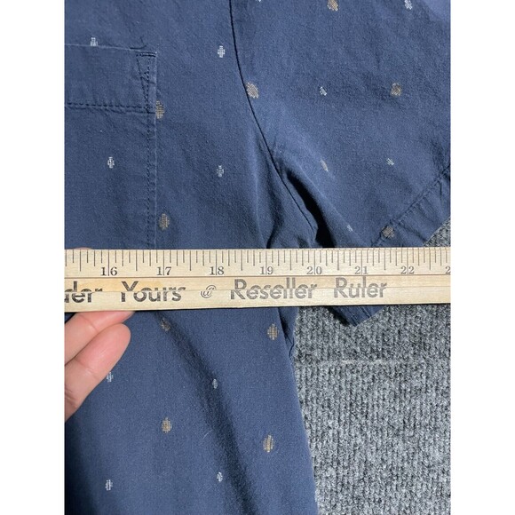 Volcom Shirt Button Down Men's Large Blue Short Sleeve - Picture 8 of 11